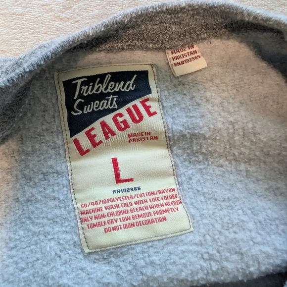 League Collegiate Georgetown Long Sleeve Spirit Jersey Triblend Hoyas Large - Picture 7 of 8